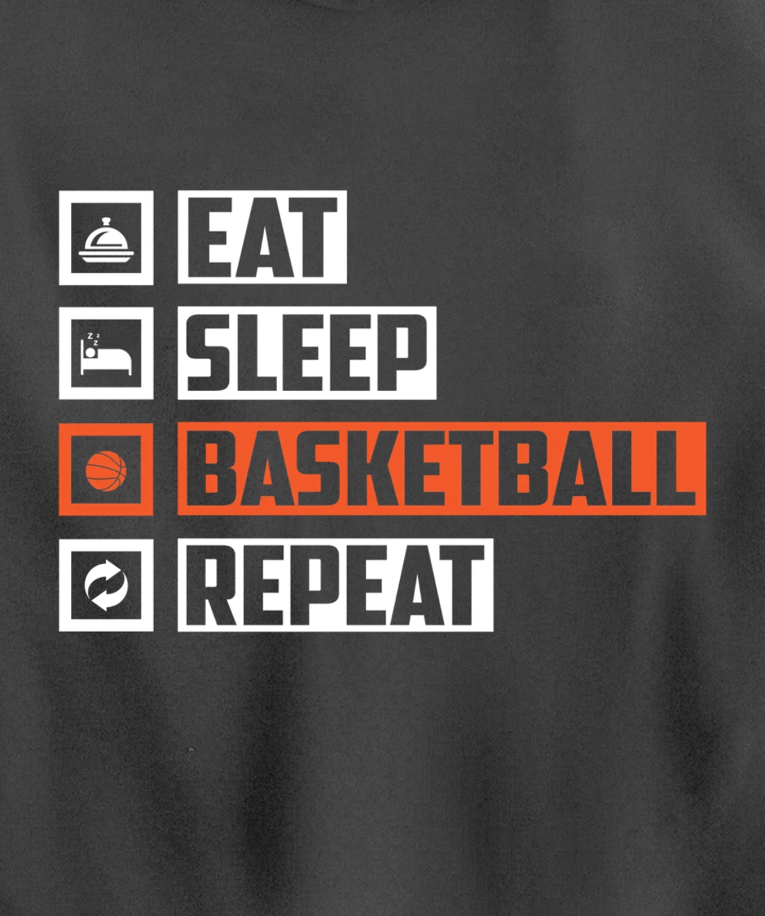 Basketball - Eat Sleep Basketball Repeat For Basketball Pullover Hoodie