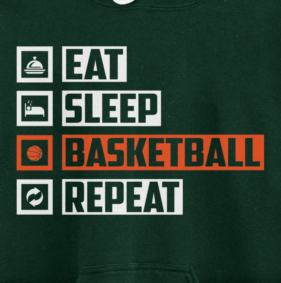 Basketball - Eat Sleep Basketball Repeat For Basketball Pullover Hoodie
