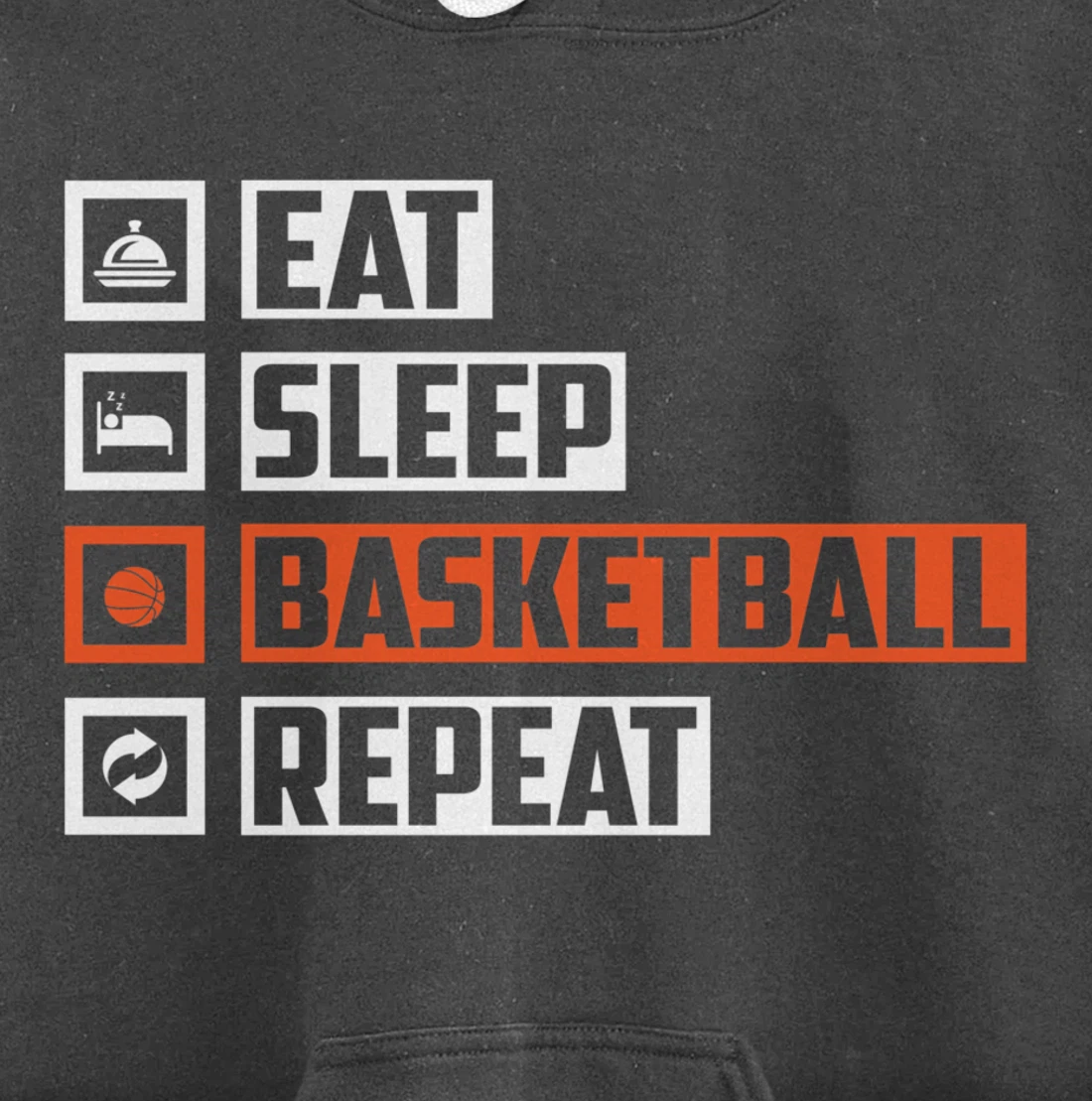 Basketball - Eat Sleep Basketball Repeat For Basketball Pullover Hoodie