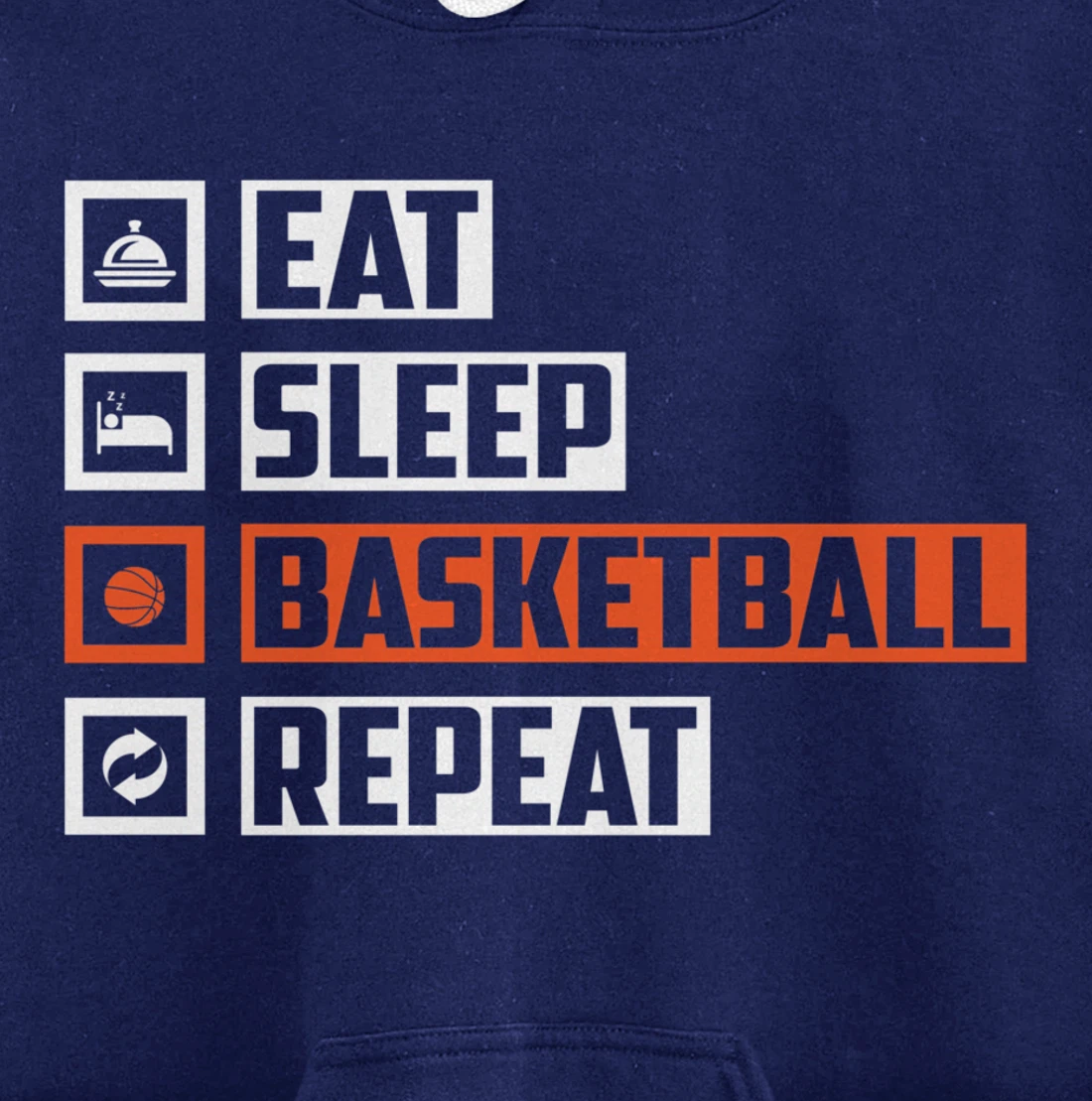 Basketball - Eat Sleep Basketball Repeat For Basketball Pullover Hoodie