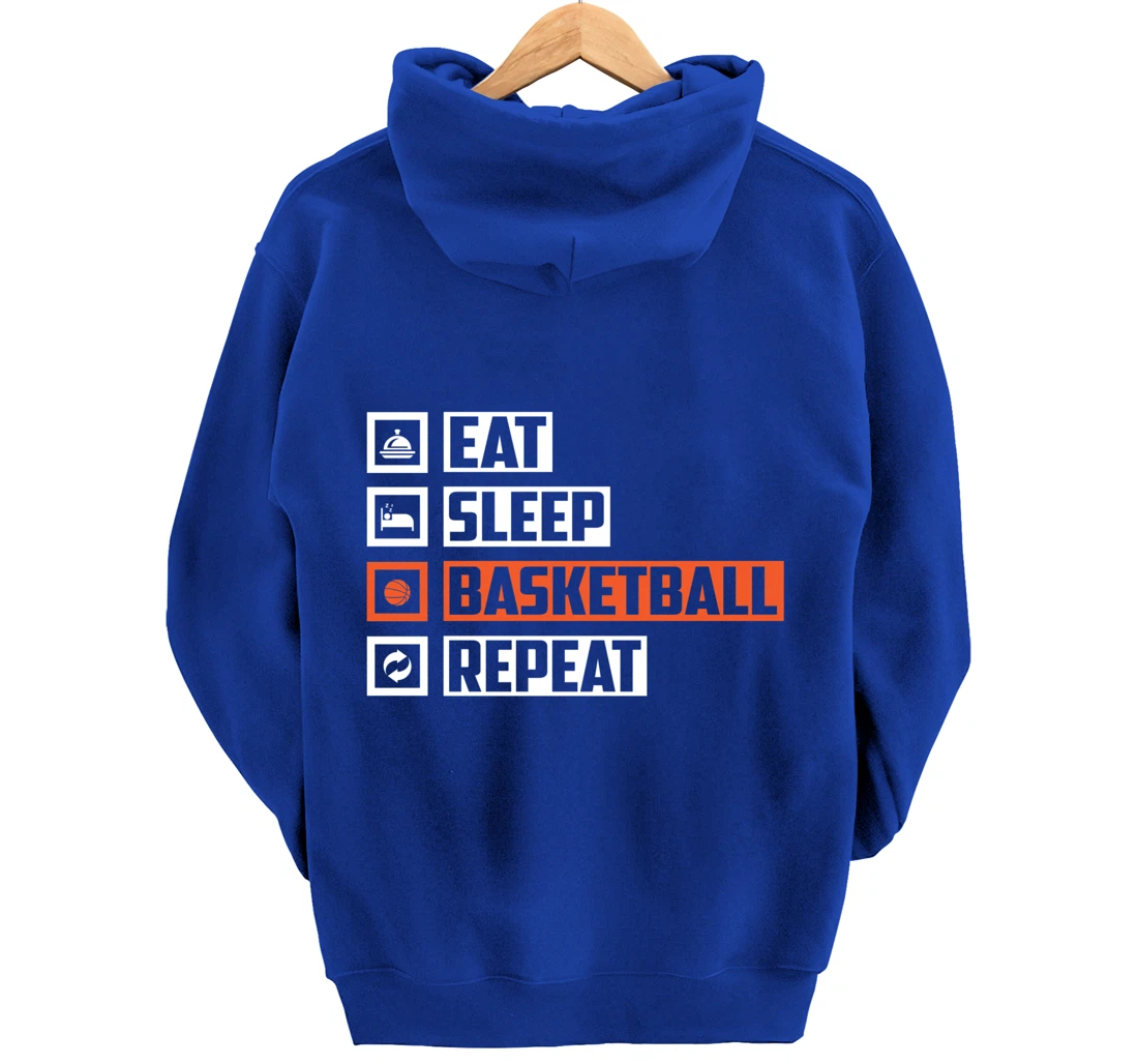 Basketball - Eat Sleep Basketball Repeat For Basketball Pullover Hoodie