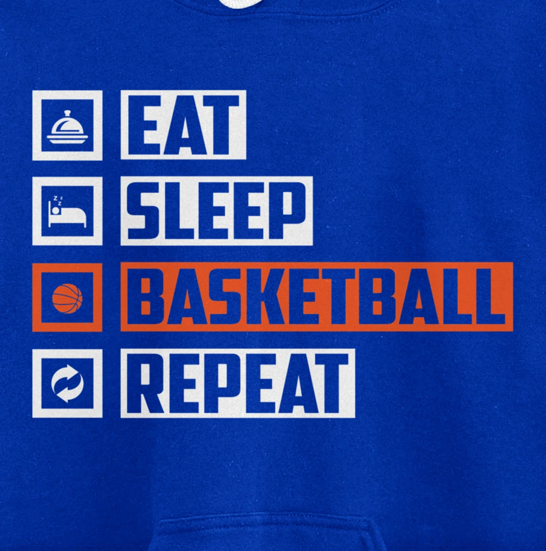Basketball - Eat Sleep Basketball Repeat For Basketball Pullover Hoodie