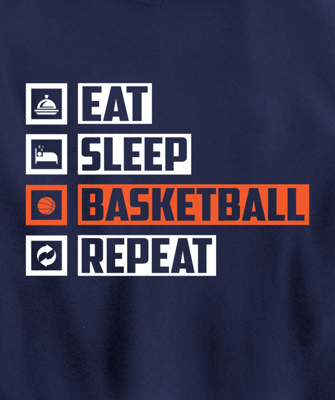 Basketball - Eat Sleep Basketball Repeat For Basketball Pullover Hoodie
