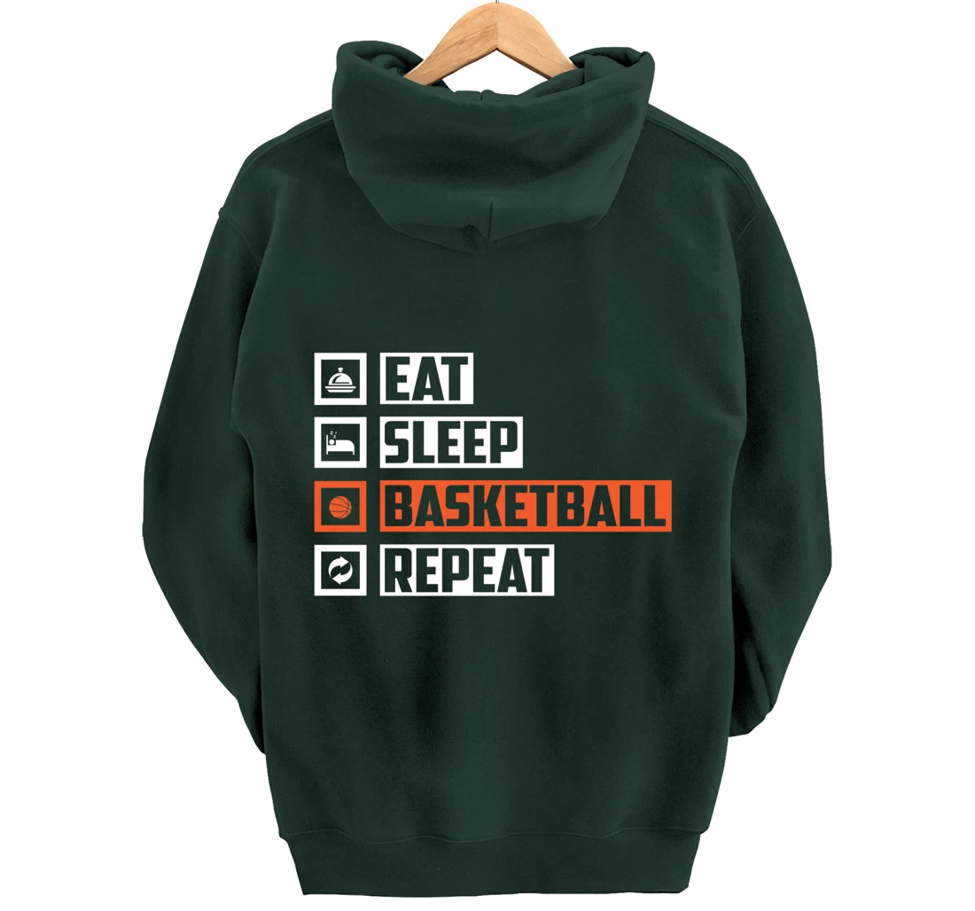 Basketball - Eat Sleep Basketball Repeat For Basketball Pullover Hoodie
