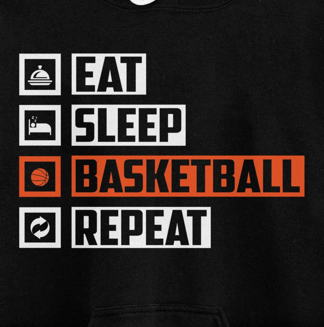 Basketball - Eat Sleep Basketball Repeat For Basketball Pullover Hoodie