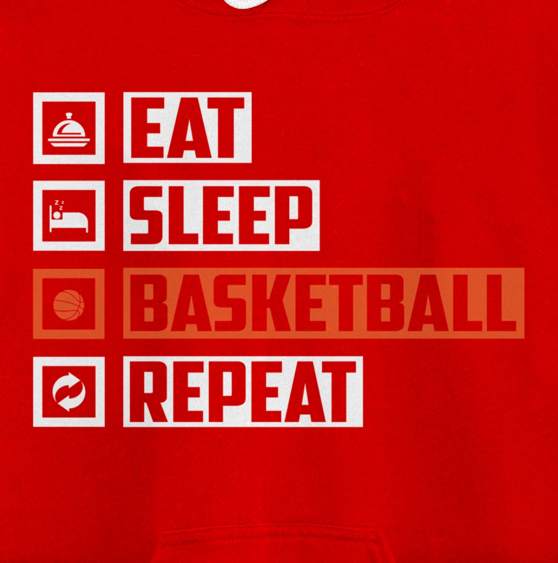 Basketball - Eat Sleep Basketball Repeat For Basketball Pullover Hoodie