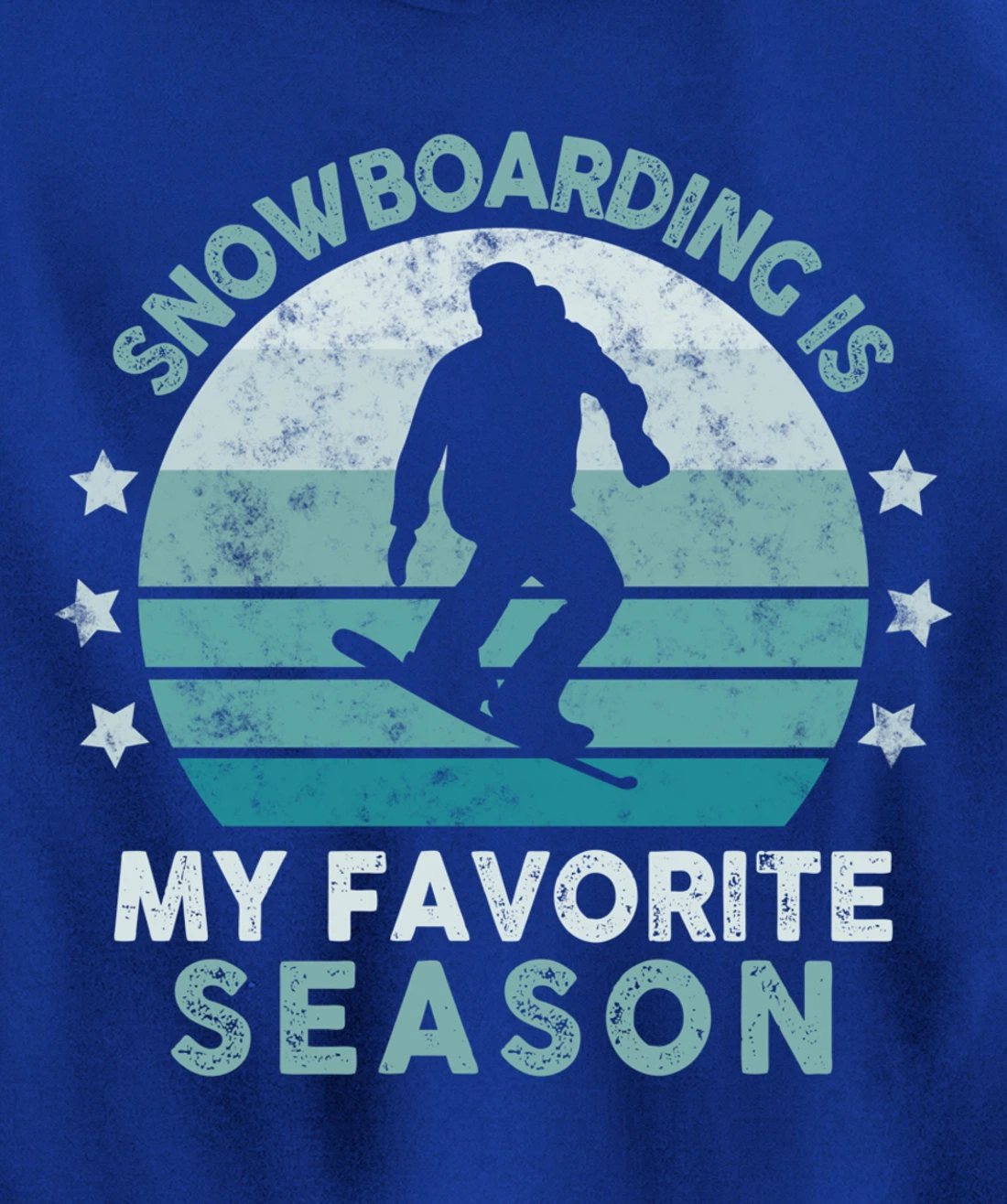 Snowboarding Is My Favorite Season Winter Ice Sports Retro Pullover Hoodie