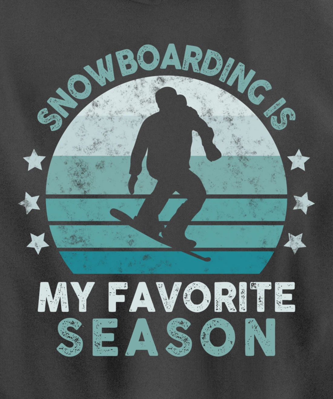 Snowboarding Is My Favorite Season Winter Ice Sports Retro Pullover Hoodie