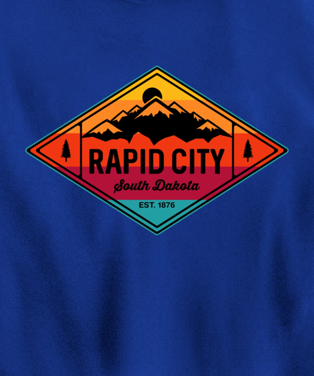 Vintage Rapid City South Dakota Mountain Outdoors Pullover Hoodie