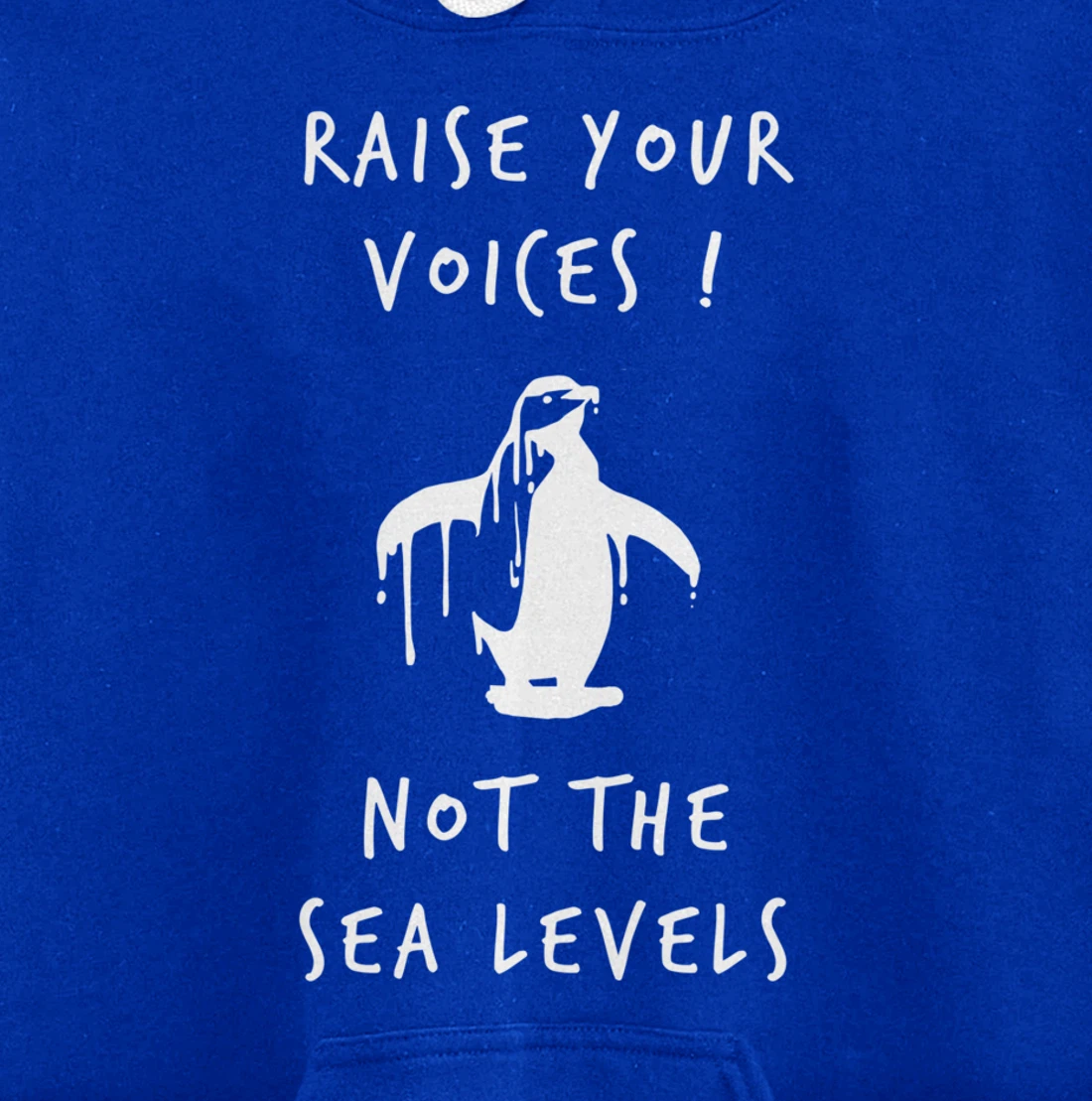 Raise Voices Not Sea Levels - Climate Change Nature Quote Pullover Hoodie
