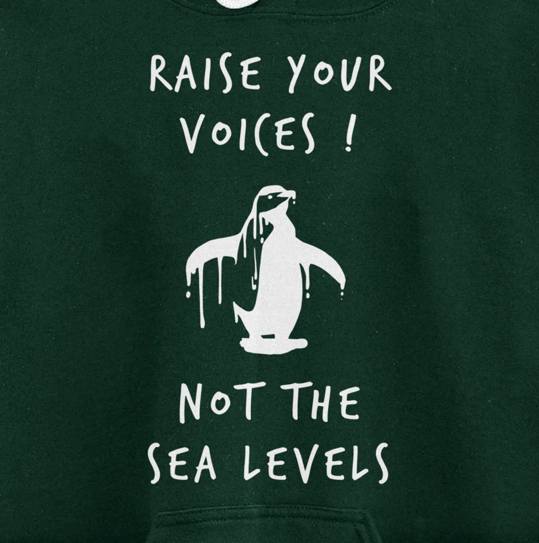Raise Voices Not Sea Levels - Climate Change Nature Quote Pullover Hoodie