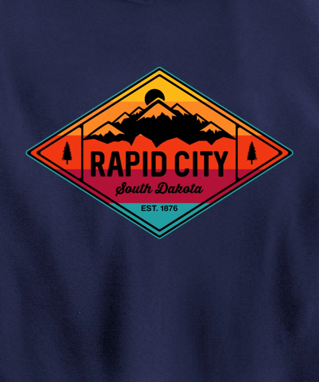 Vintage Rapid City South Dakota Mountain Outdoors Pullover Hoodie