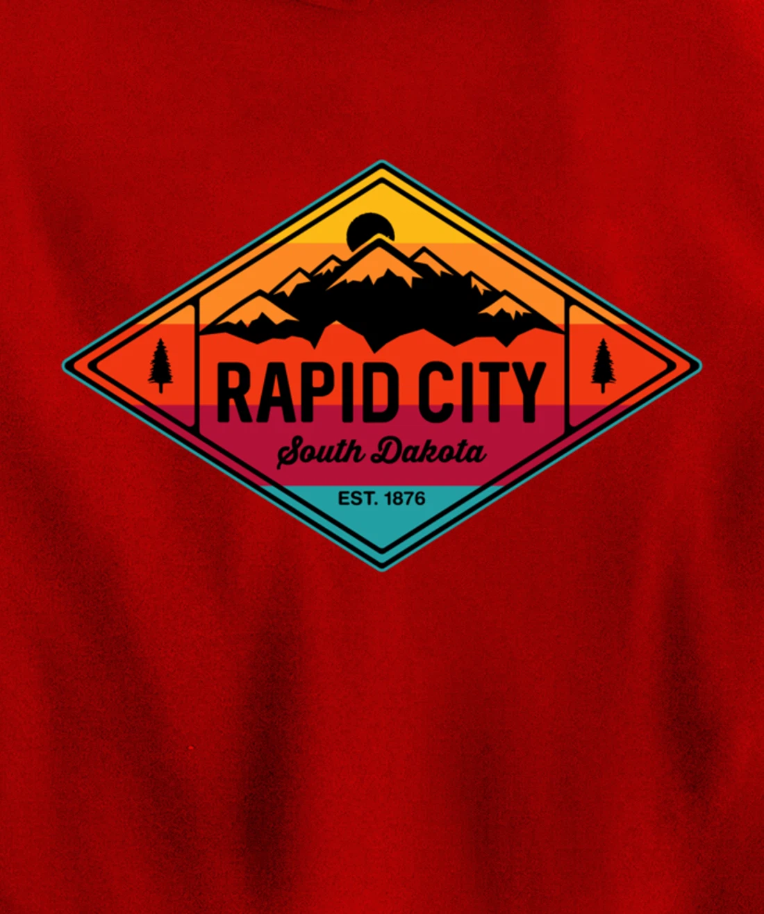 Vintage Rapid City South Dakota Mountain Outdoors Pullover Hoodie