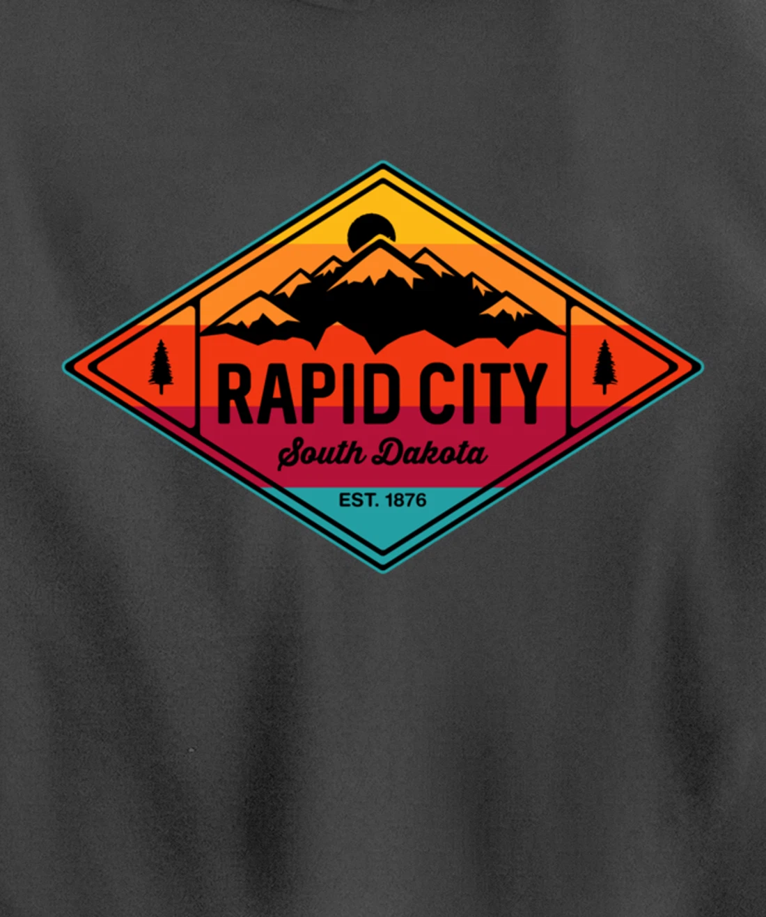 Vintage Rapid City South Dakota Mountain Outdoors Pullover Hoodie