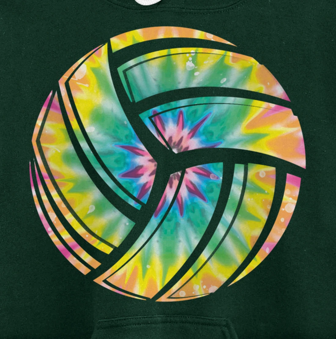 Volleyball stuff attire tie dye gift for a teen girl player Pullover Hoodie