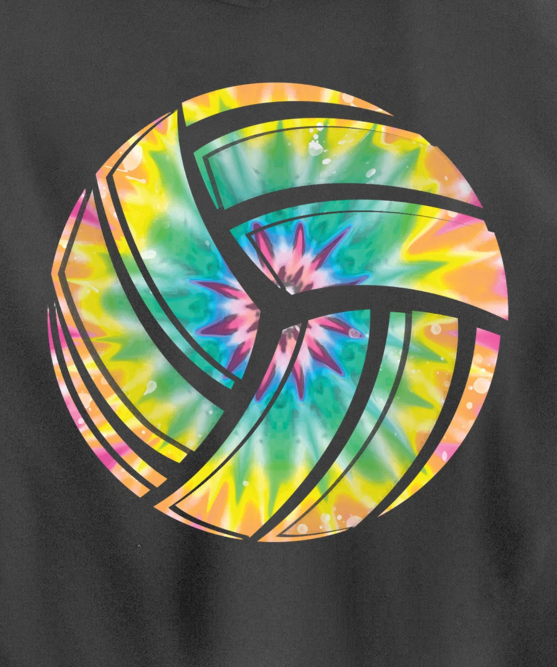 Volleyball stuff attire tie dye gift for a teen girl player Pullover Hoodie