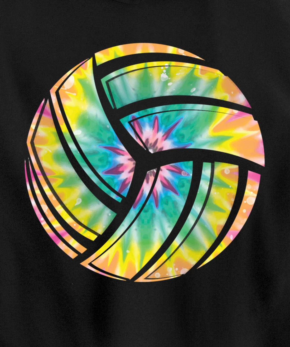 Volleyball stuff attire tie dye gift for a teen girl player Pullover Hoodie