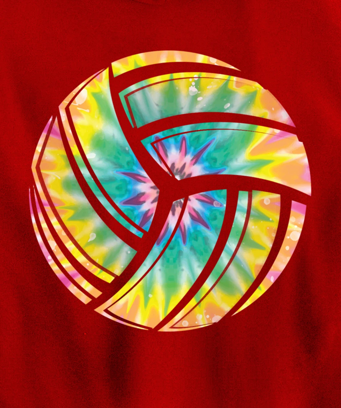 Volleyball stuff attire tie dye gift for a teen girl player Pullover Hoodie