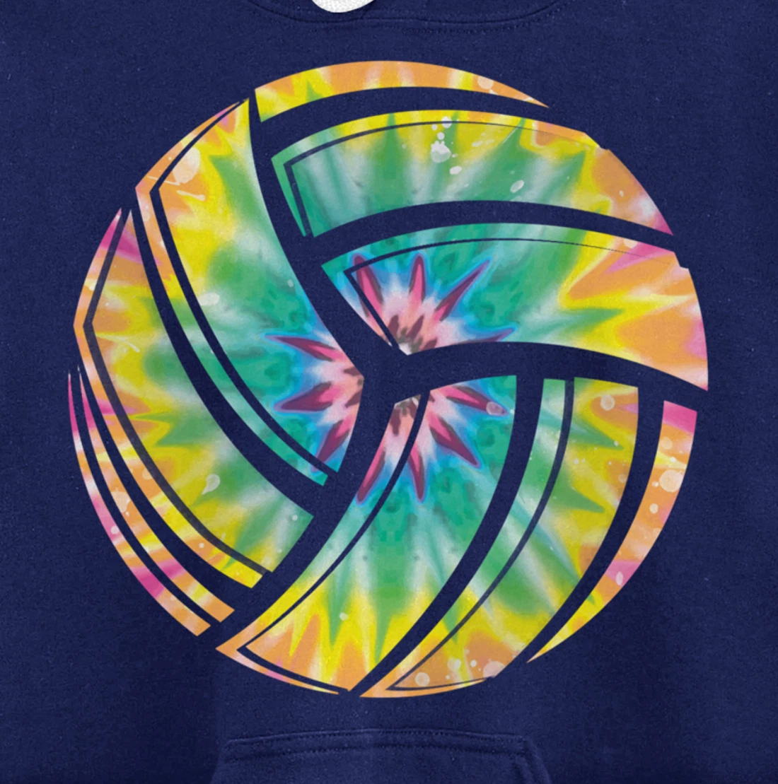 Volleyball stuff attire tie dye gift for a teen girl player Pullover Hoodie