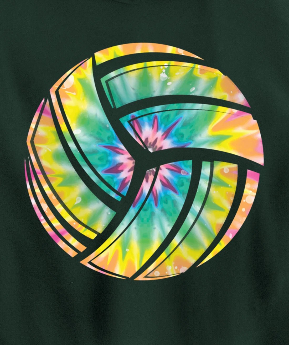 Volleyball stuff attire tie dye gift for a teen girl player Pullover Hoodie