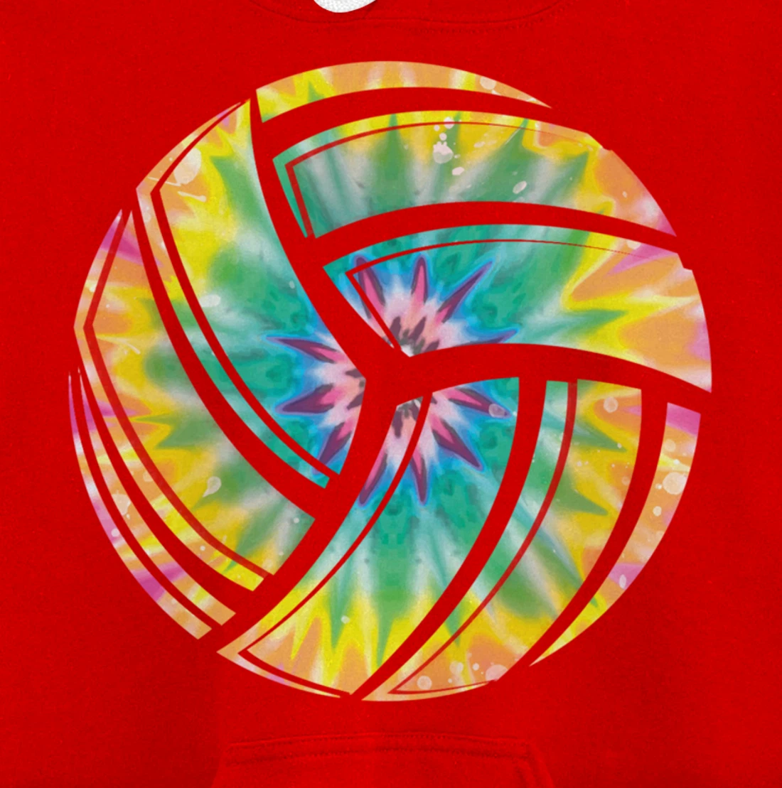 Volleyball stuff attire tie dye gift for a teen girl player Pullover Hoodie