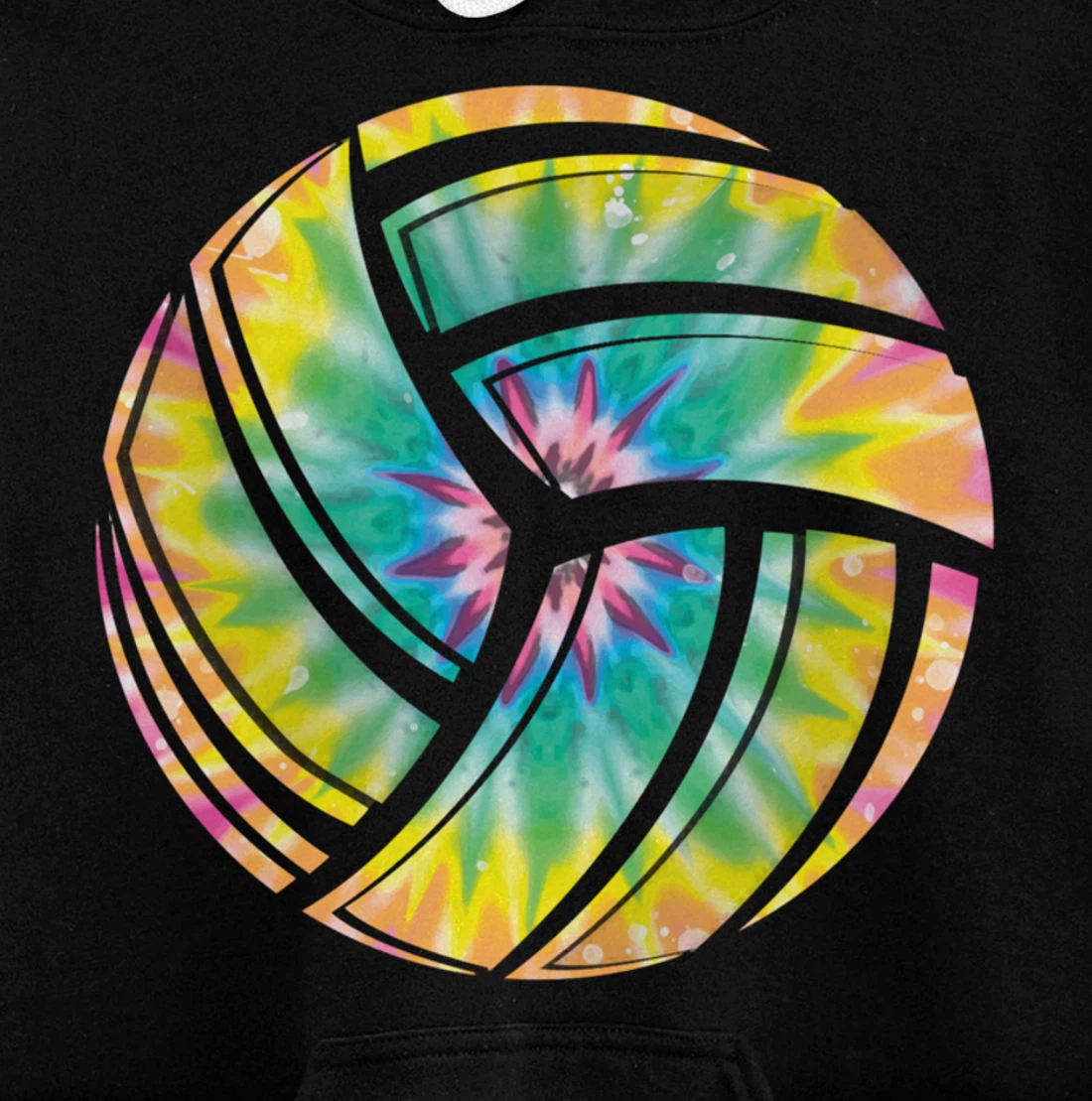 Volleyball stuff attire tie dye gift for a teen girl player Pullover Hoodie