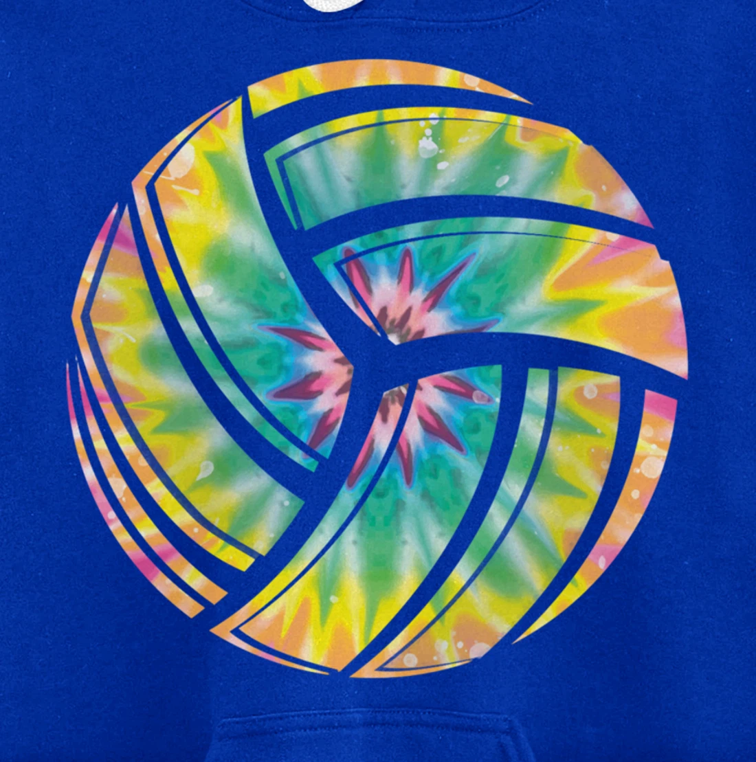 Volleyball stuff attire tie dye gift for a teen girl player Pullover Hoodie