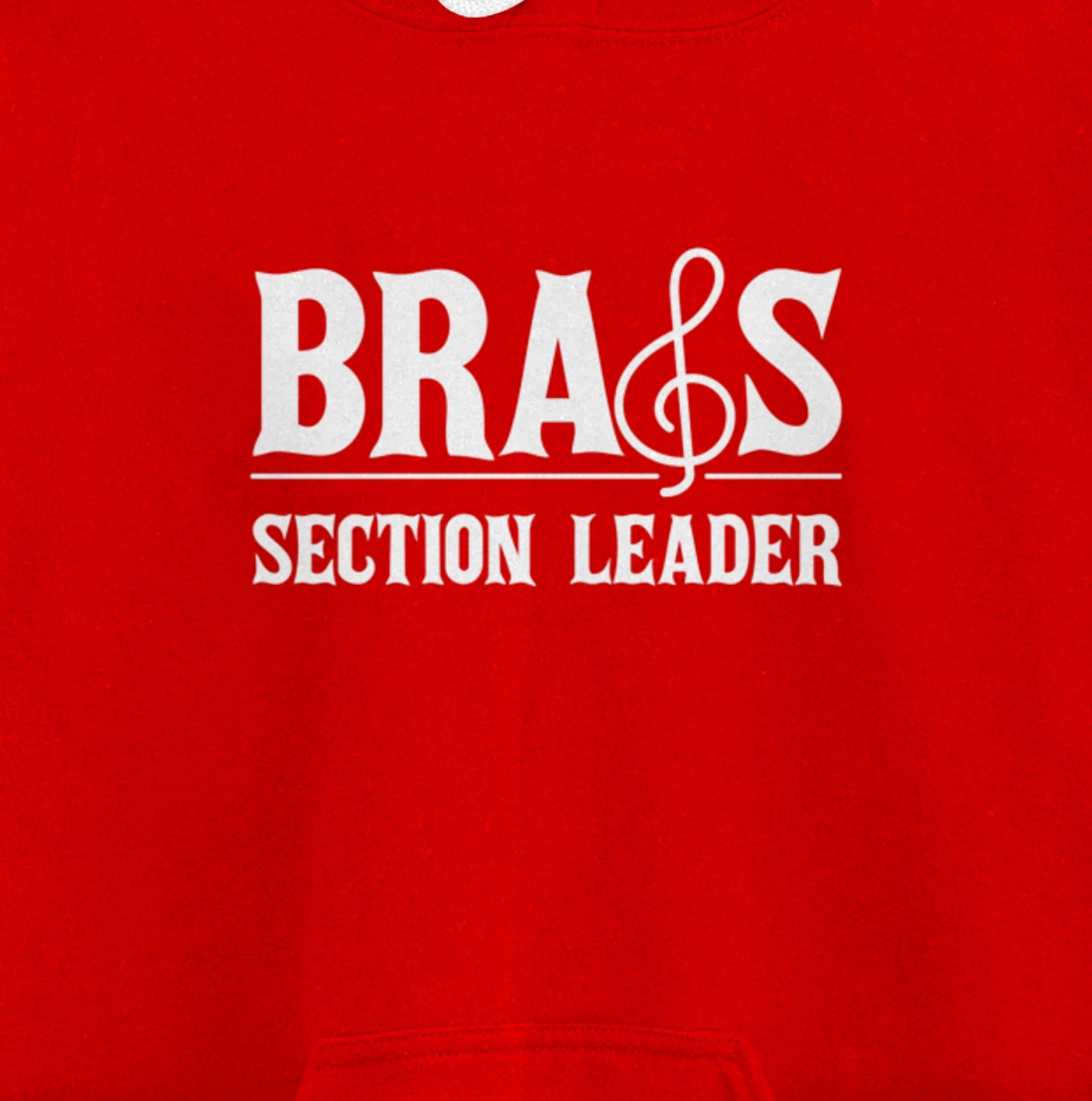 Section Leader Vintage Marching Band Brass Note Pullover Hoodie