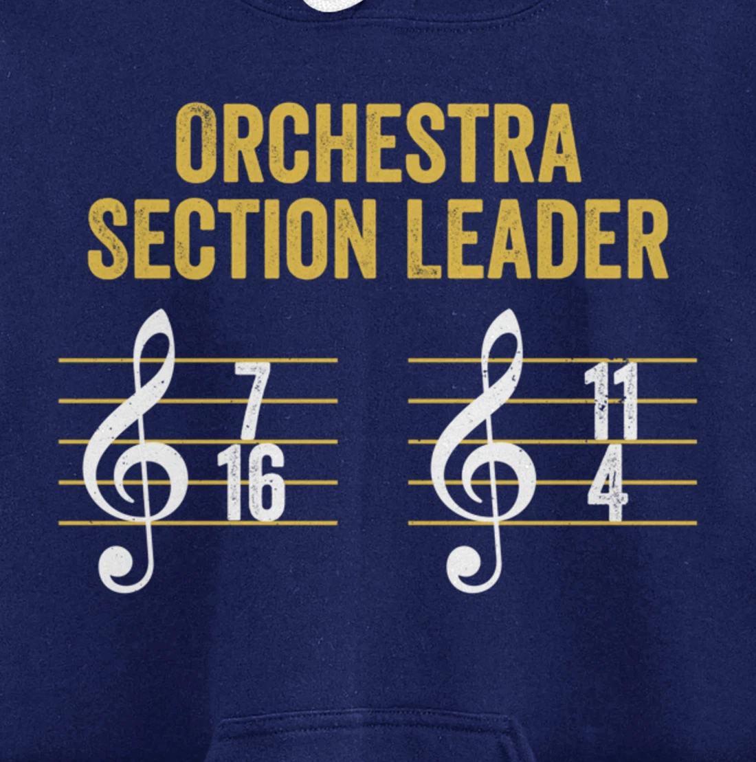 Best Section Leader Symphony Vintage Orchestra Notes Pullover Hoodie