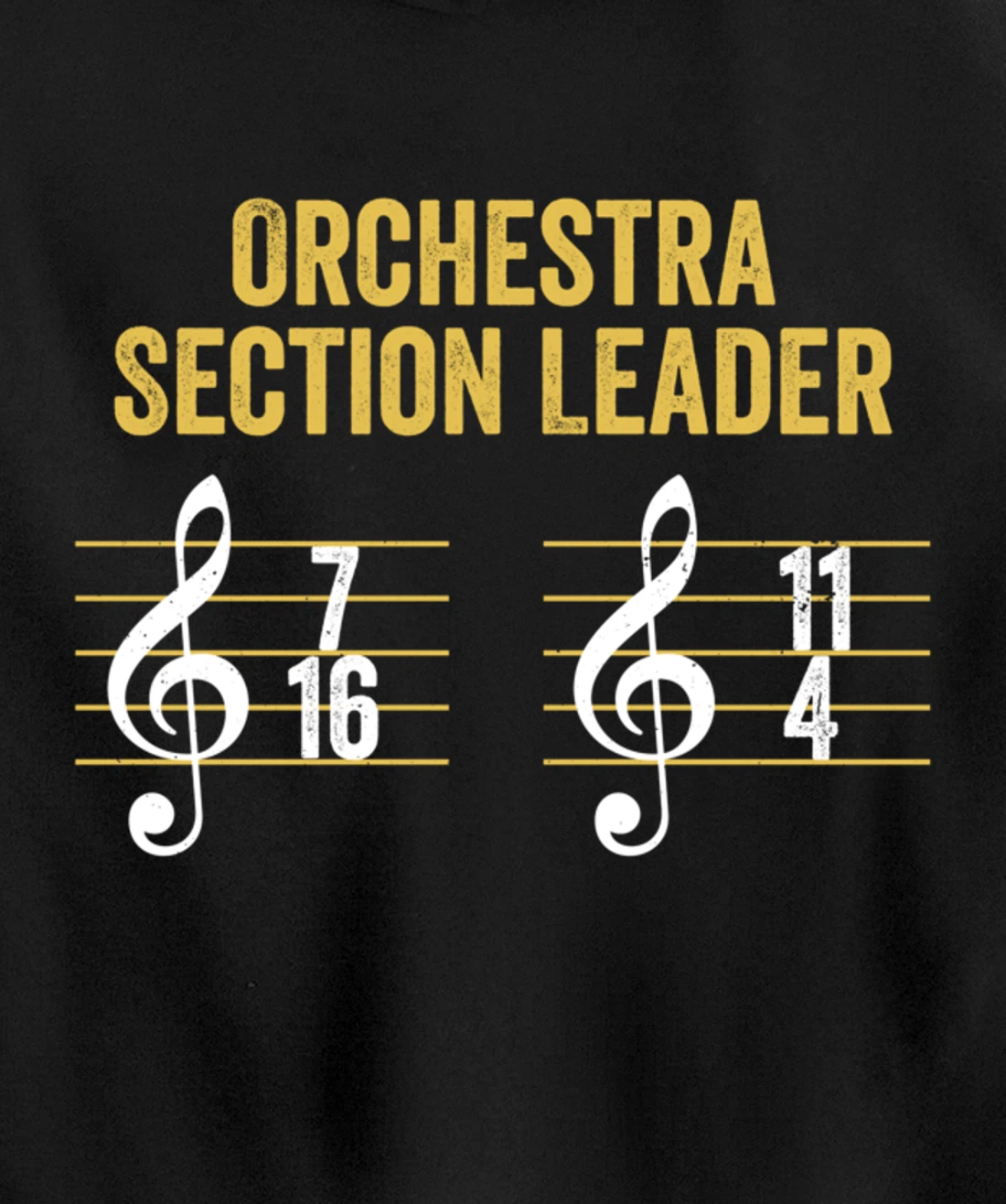 Best Section Leader Symphony Vintage Orchestra Notes Pullover Hoodie
