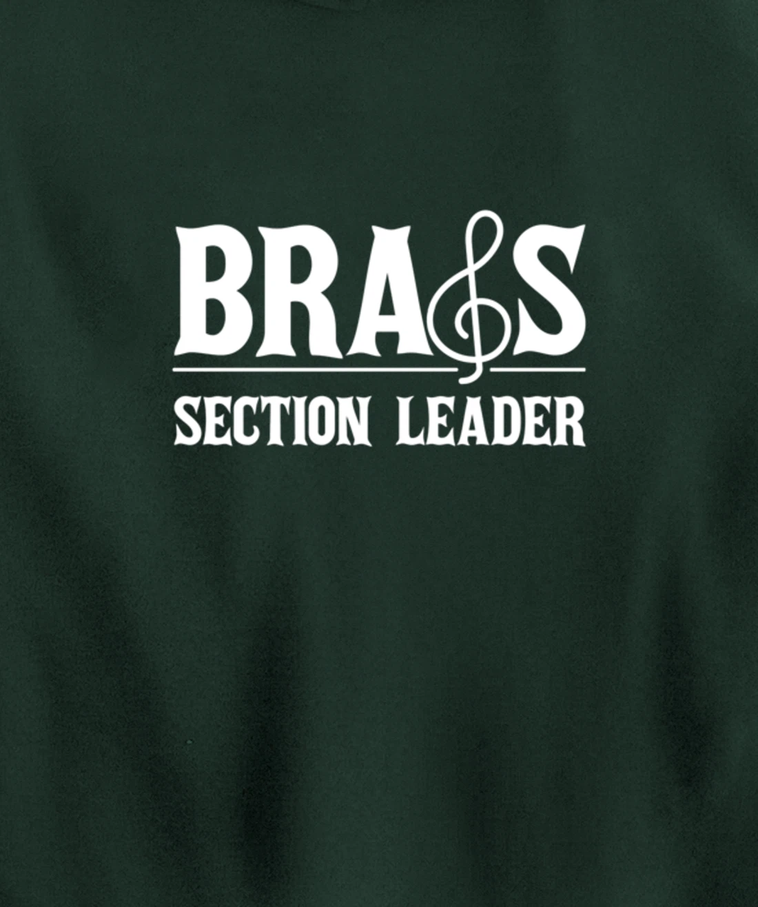 Section Leader Vintage Marching Band Brass Note Pullover Hoodie