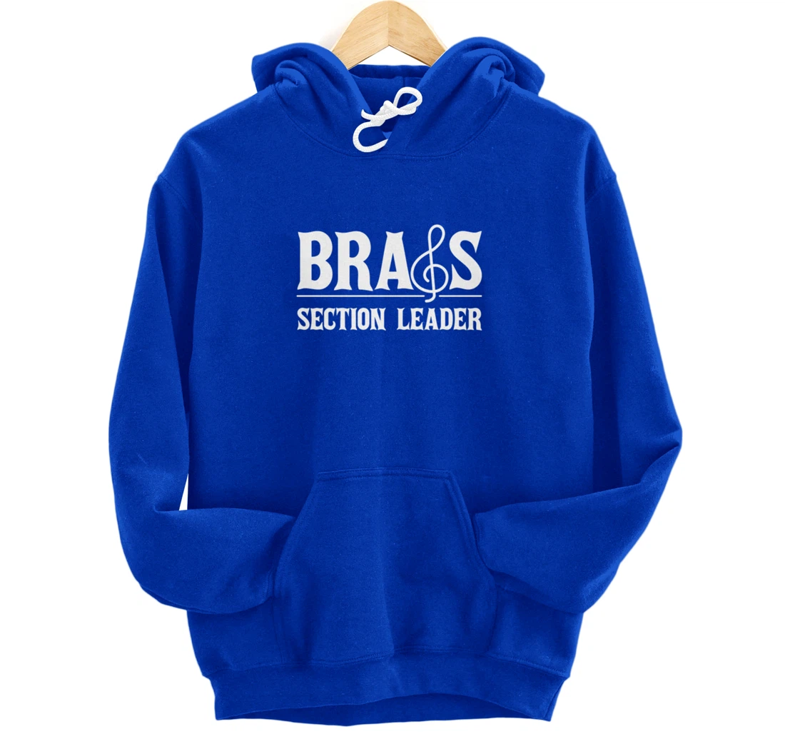 Section Leader Vintage Marching Band Brass Note Pullover Hoodie