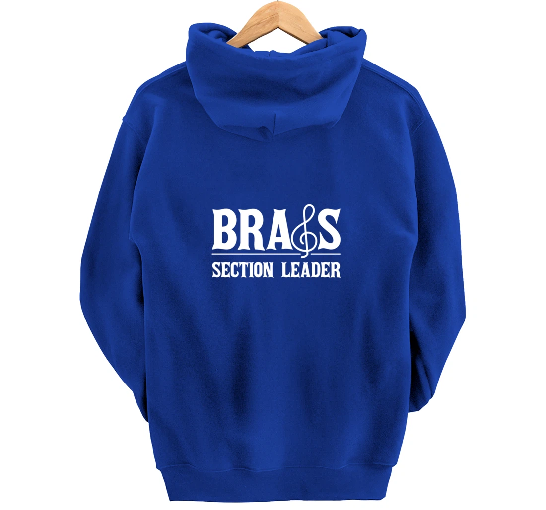 Section Leader Vintage Marching Band Brass Note Pullover Hoodie