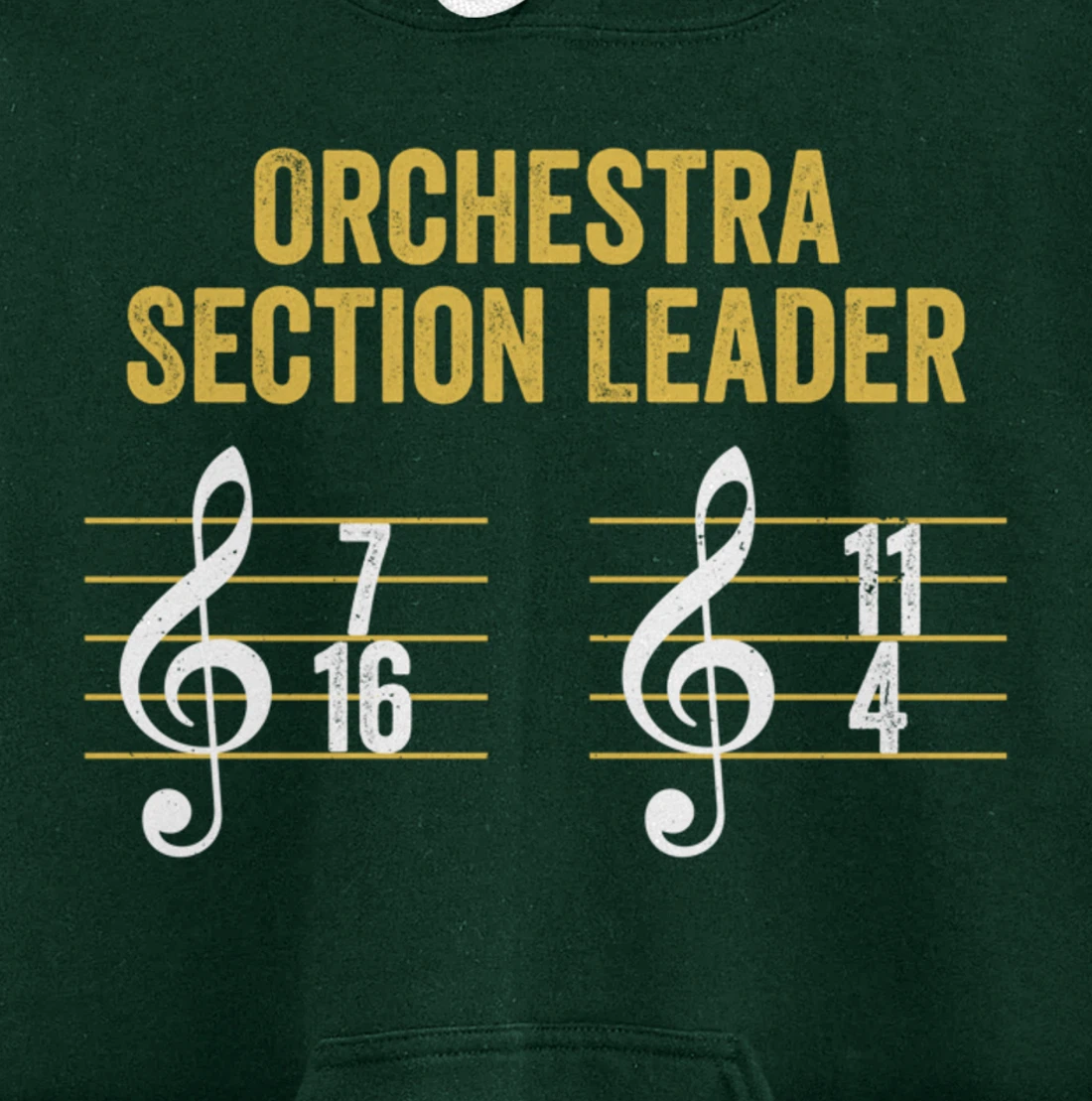 Best Section Leader Symphony Vintage Orchestra Notes Pullover Hoodie