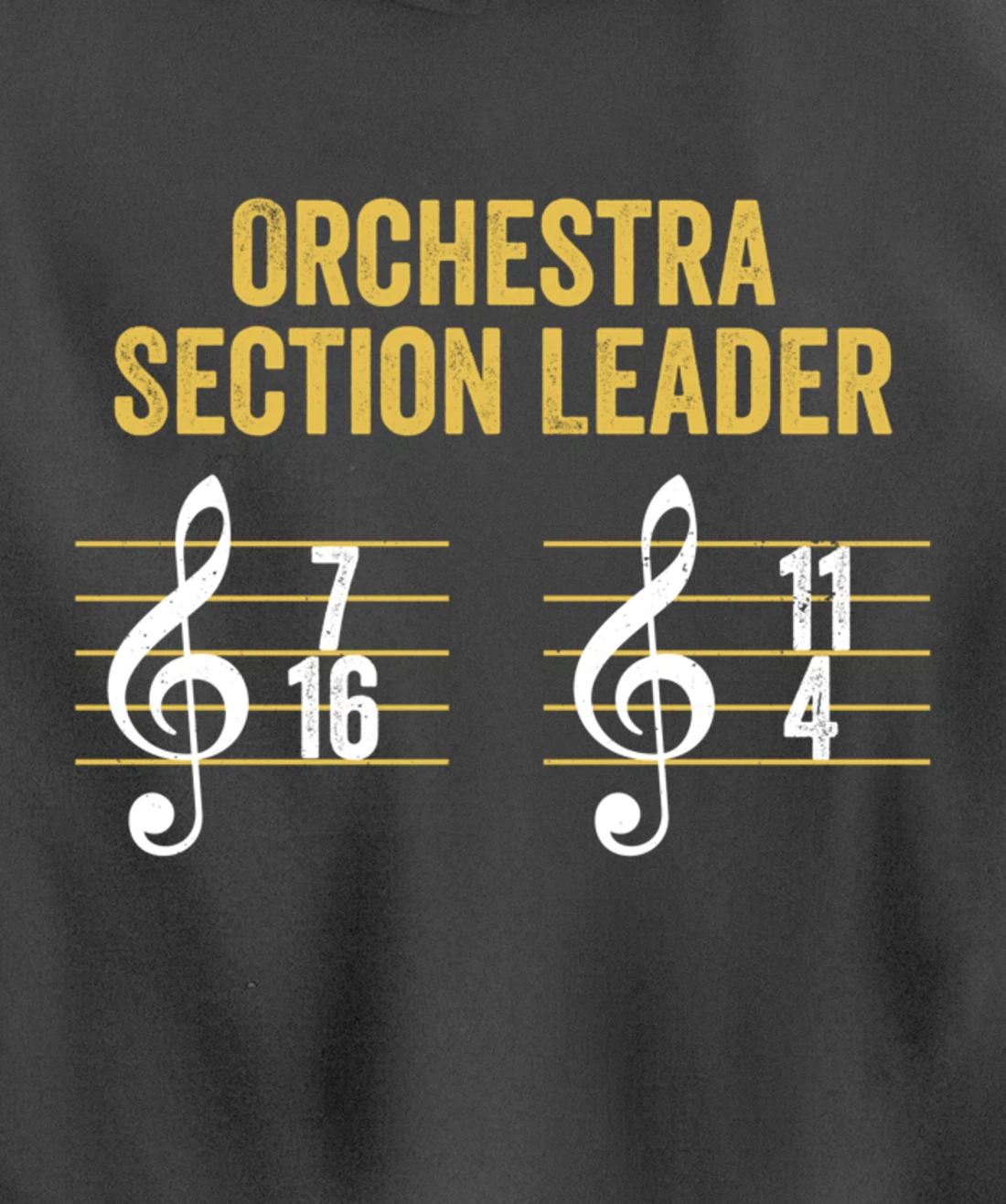 Best Section Leader Symphony Vintage Orchestra Notes Pullover Hoodie