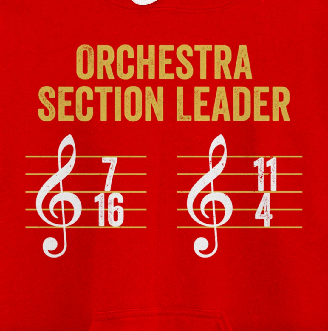 Best Section Leader Symphony Vintage Orchestra Notes Pullover Hoodie