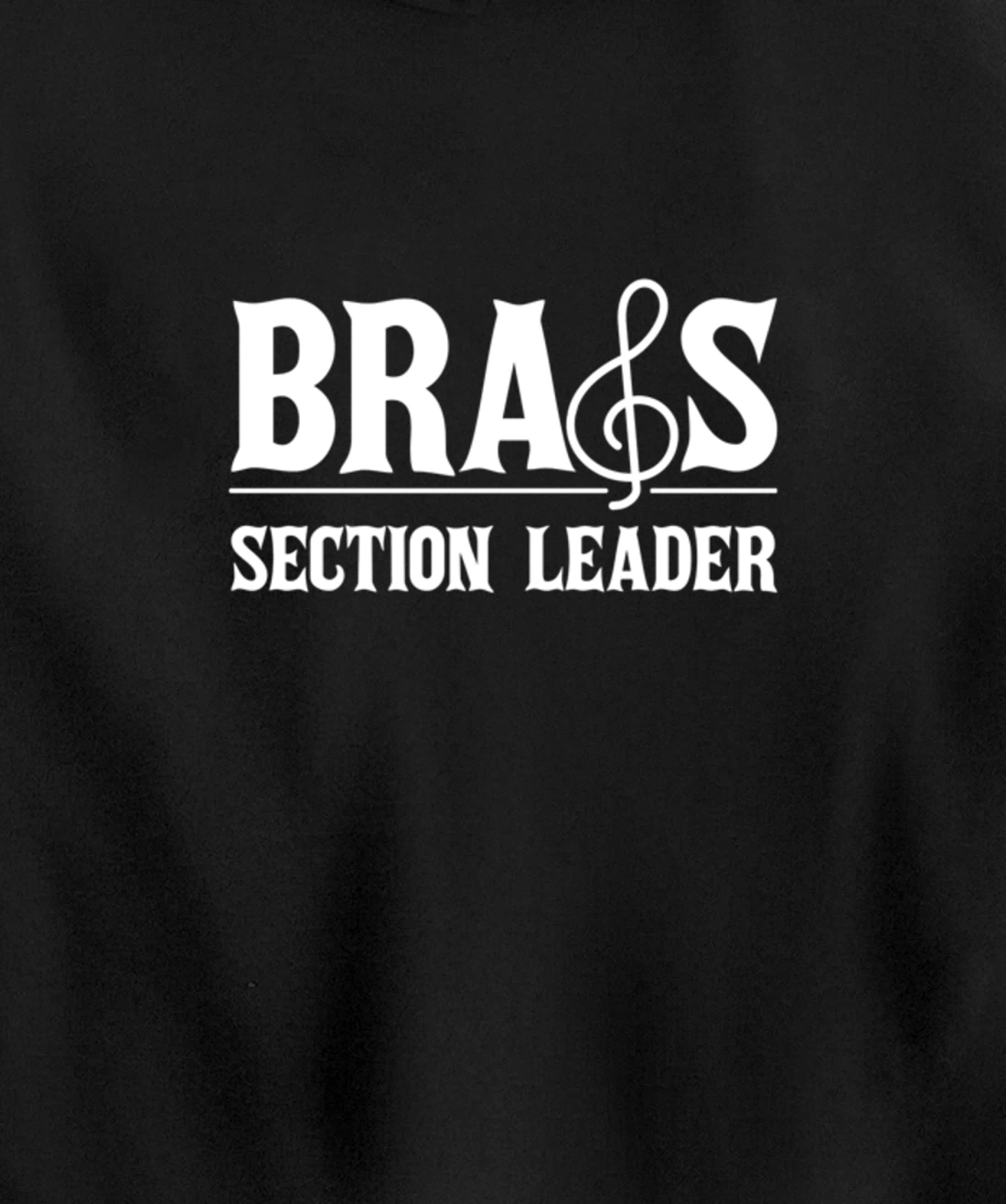 Section Leader Vintage Marching Band Brass Note Pullover Hoodie