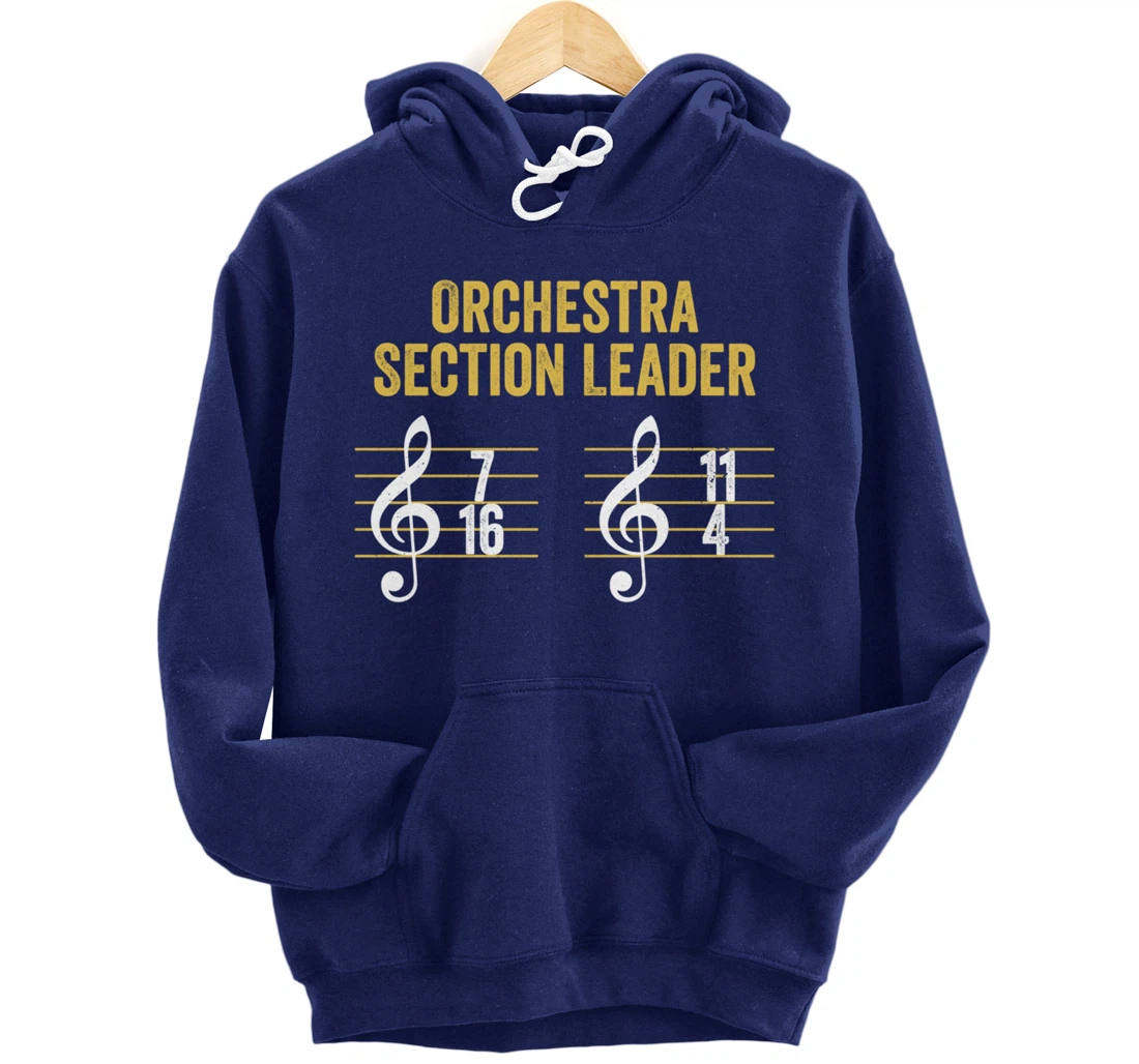 Best Section Leader Symphony Vintage Orchestra Notes Pullover Hoodie