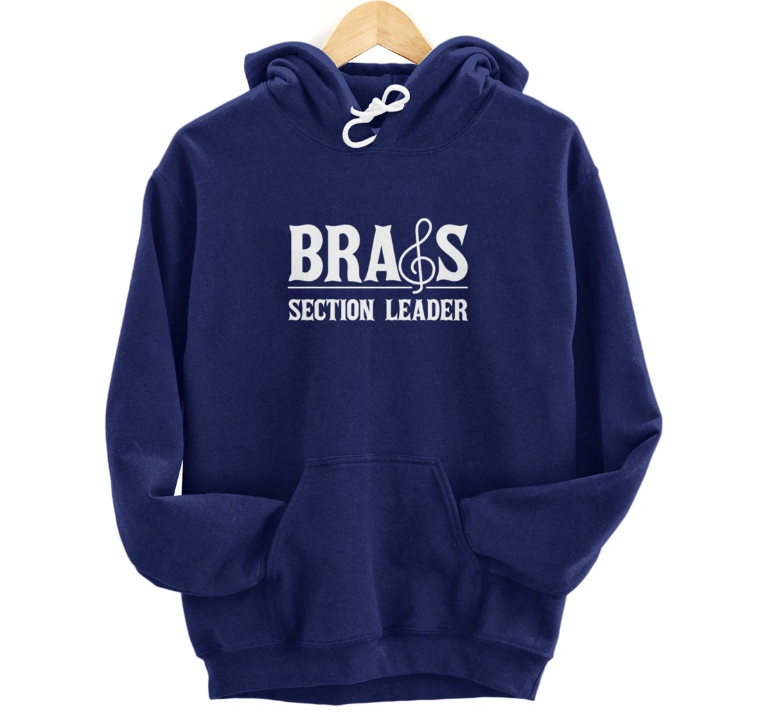 Section Leader Vintage Marching Band Brass Note Pullover Hoodie