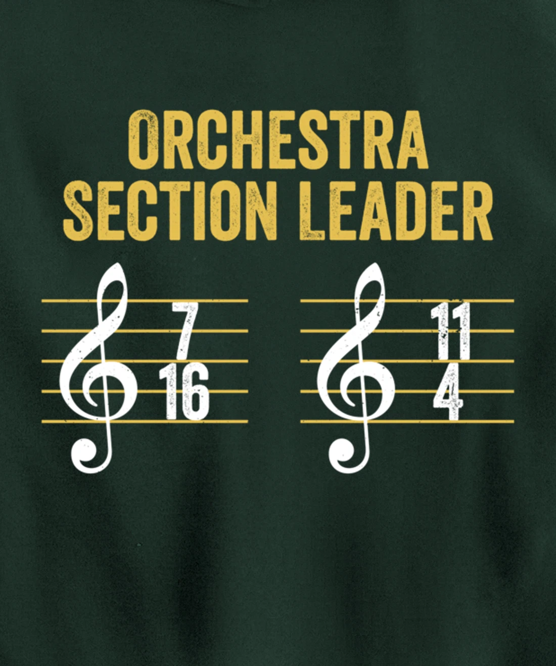 Best Section Leader Symphony Vintage Orchestra Notes Pullover Hoodie