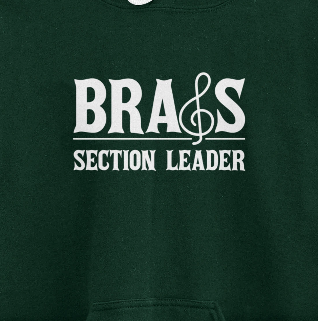 Section Leader Vintage Marching Band Brass Note Pullover Hoodie