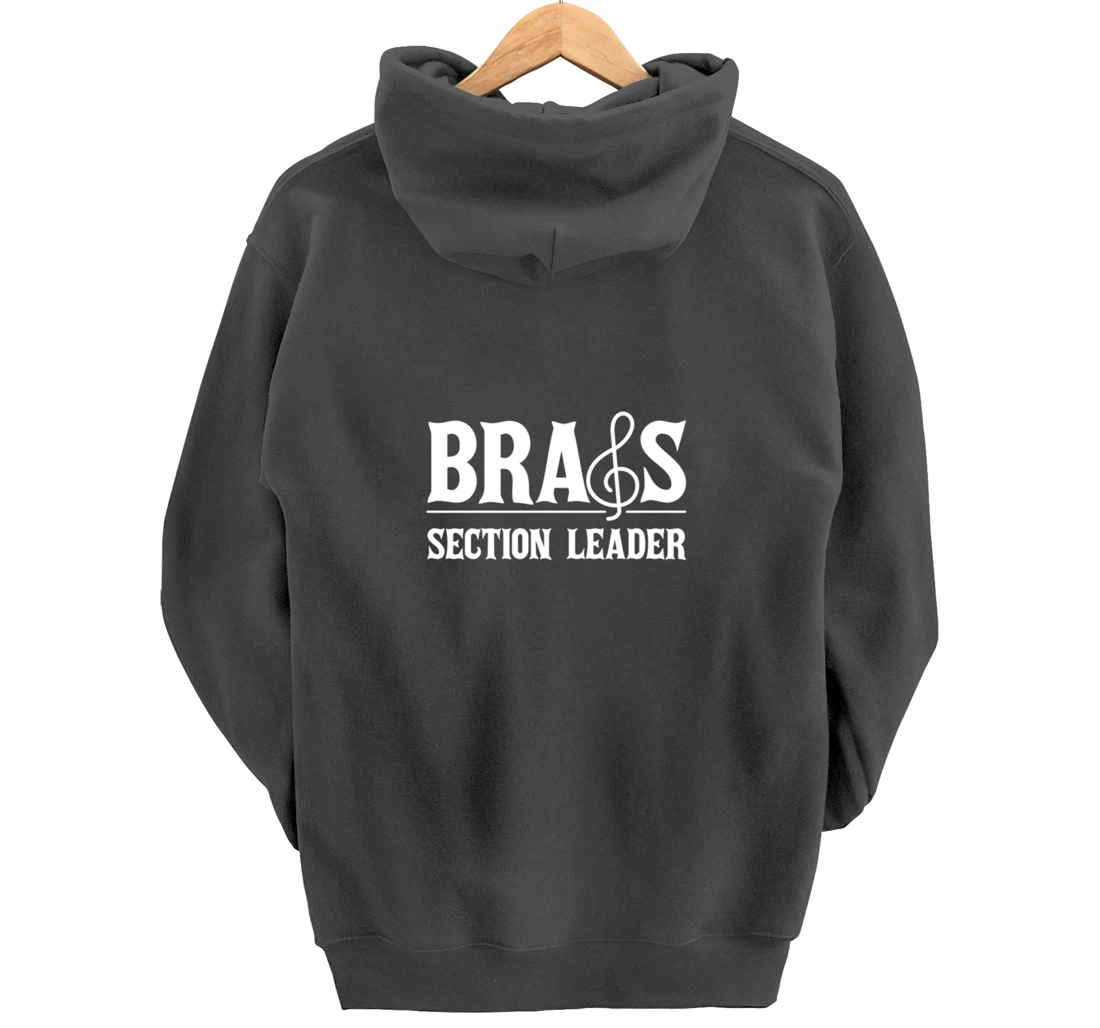 Section Leader Vintage Marching Band Brass Note Pullover Hoodie