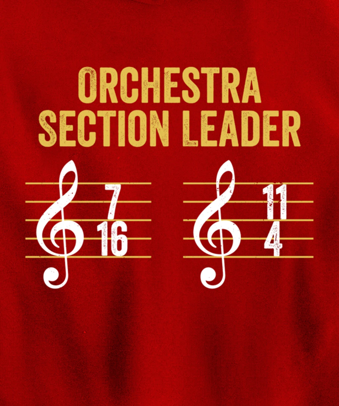 Best Section Leader Symphony Vintage Orchestra Notes Pullover Hoodie