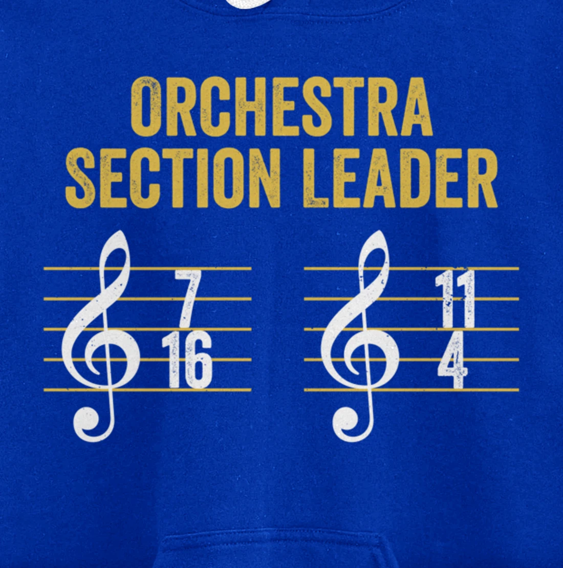 Best Section Leader Symphony Vintage Orchestra Notes Pullover Hoodie