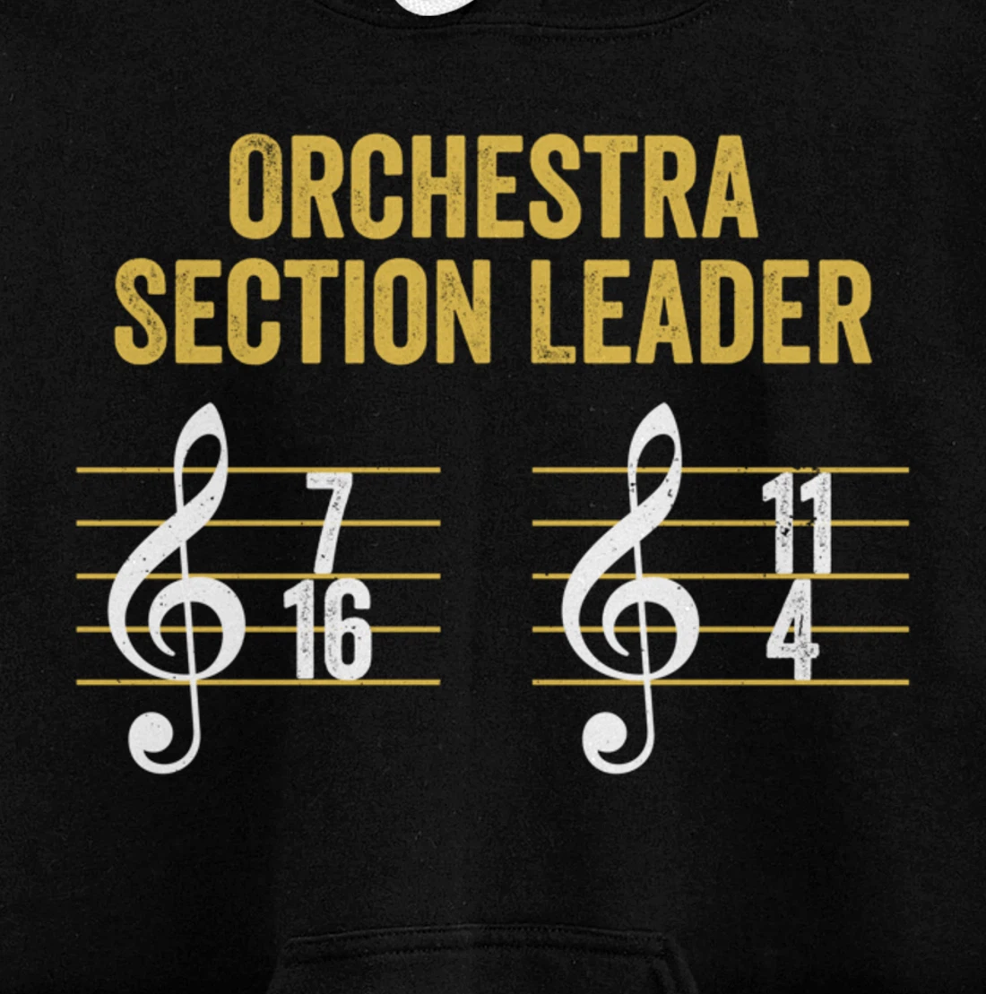 Best Section Leader Symphony Vintage Orchestra Notes Pullover Hoodie