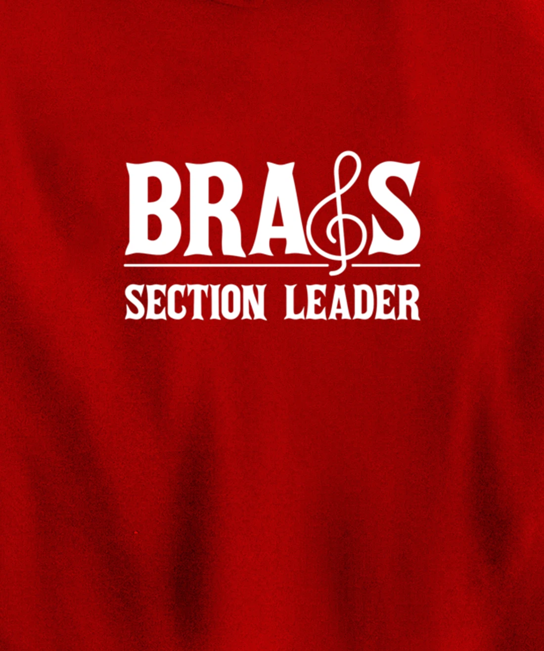 Section Leader Vintage Marching Band Brass Note Pullover Hoodie