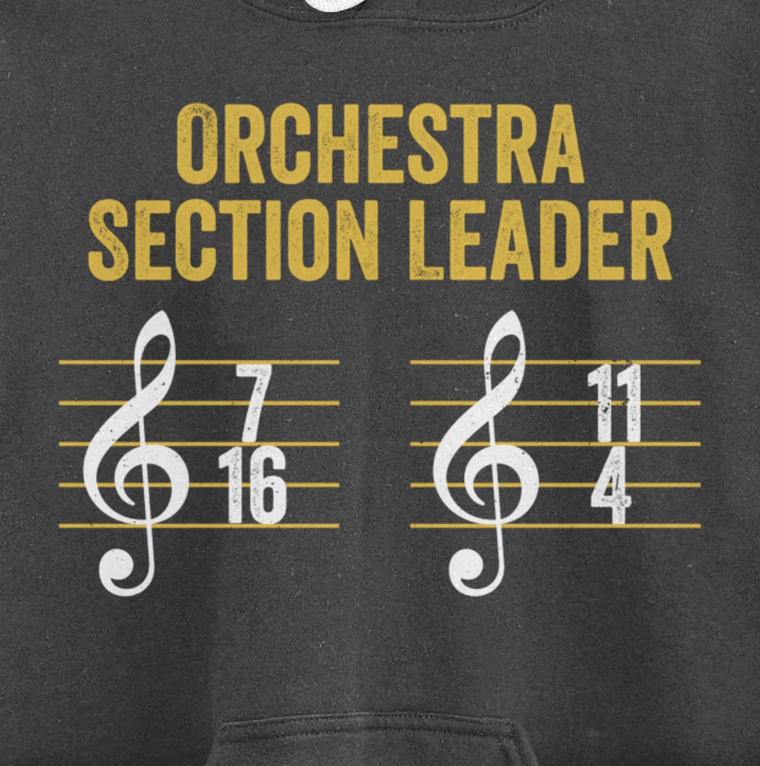 Best Section Leader Symphony Vintage Orchestra Notes Pullover Hoodie