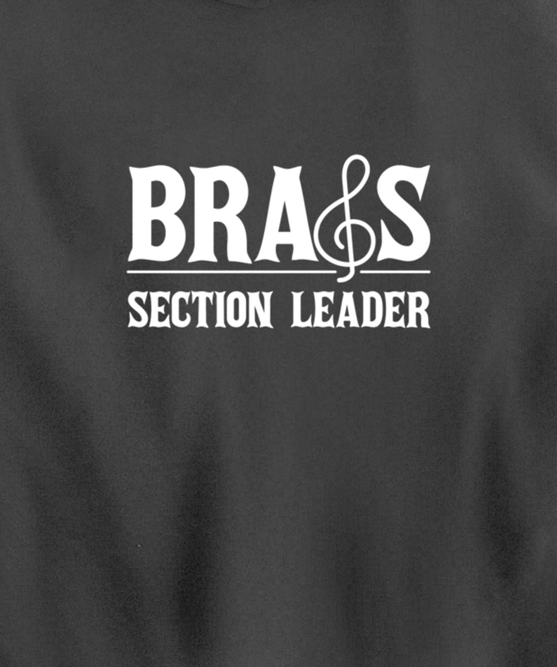 Section Leader Vintage Marching Band Brass Note Pullover Hoodie