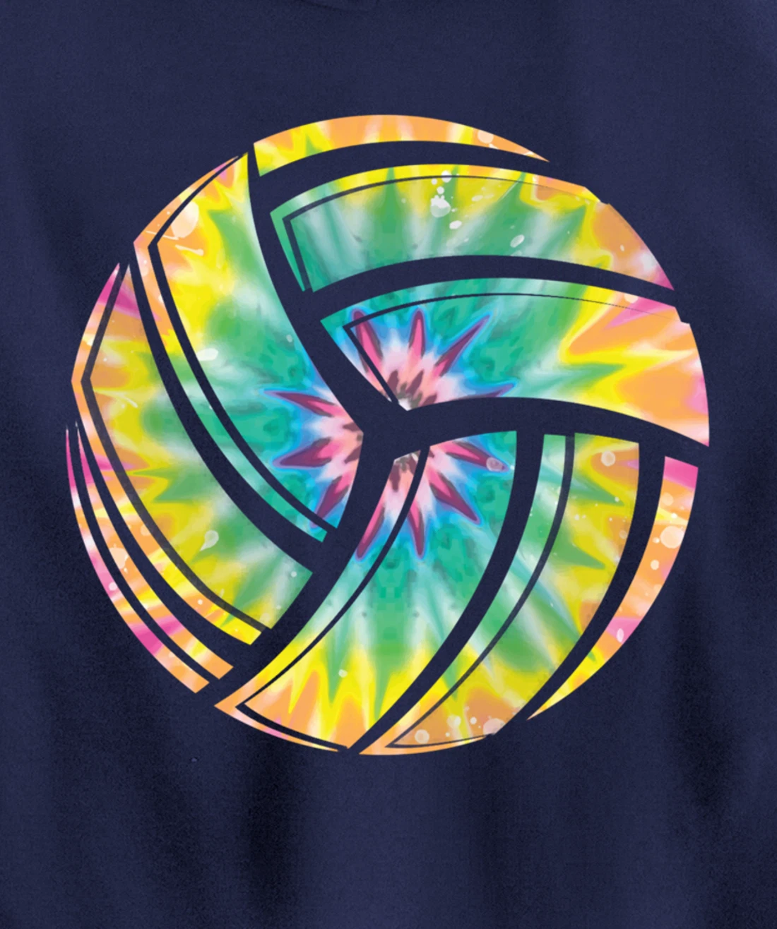 Volleyball stuff attire tie dye gift for a teen girl player Pullover Hoodie
