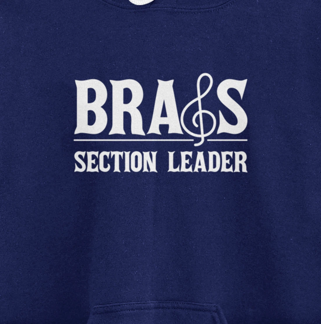 Section Leader Vintage Marching Band Brass Note Pullover Hoodie